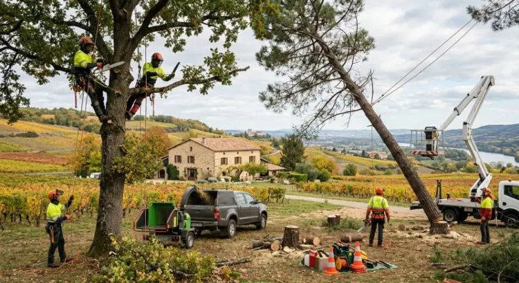 Élagage et abattage d'arbres dans le Rhône : quand intervenir, prix et réglementation