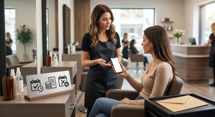 Rendez-vous manqués en salon de coiffure : rappels SMS et acompte